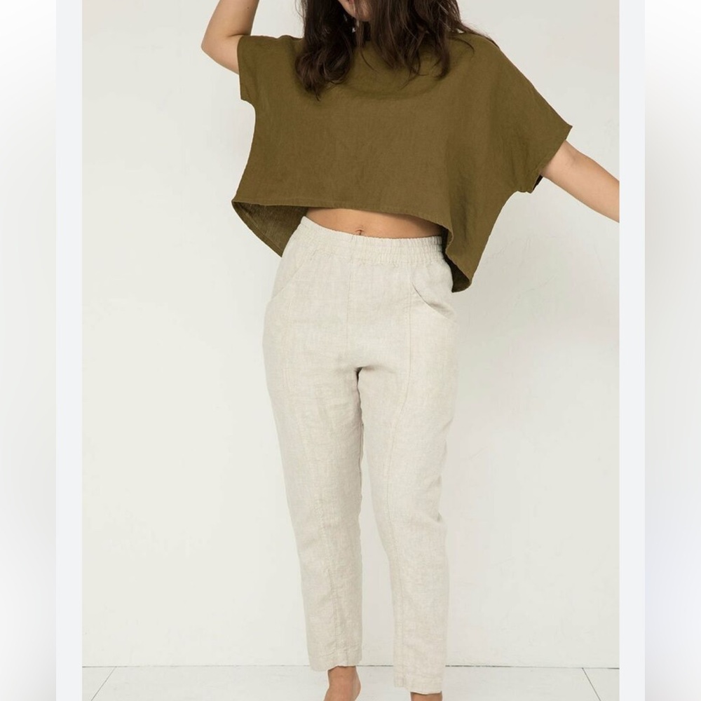 Elizabeth Suzann Clyde Linen Ankle Pants